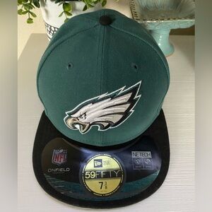 New Era Philadelphia Eagles 59fifty Hat Mens 7 3/8 NWT NEW Onfield NE Tech NFL